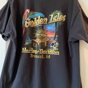 Harley Davidson Tee-shirt -= Brunswick Georgia Good Condition!!